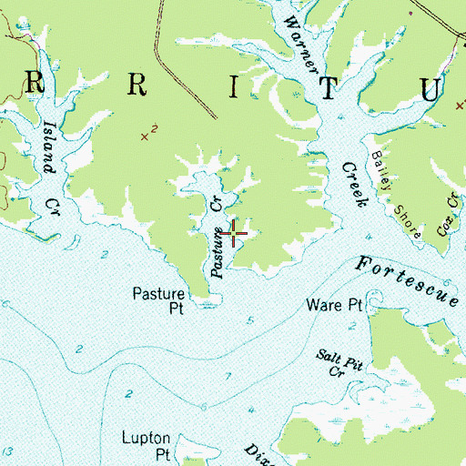Topographic Map of Pasture Creek, NC