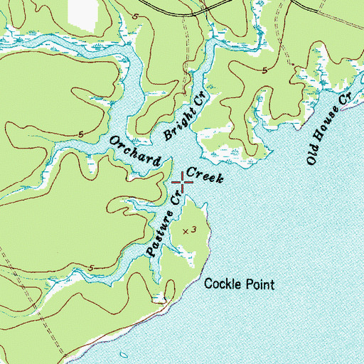 Topographic Map of Pasture Creek, NC