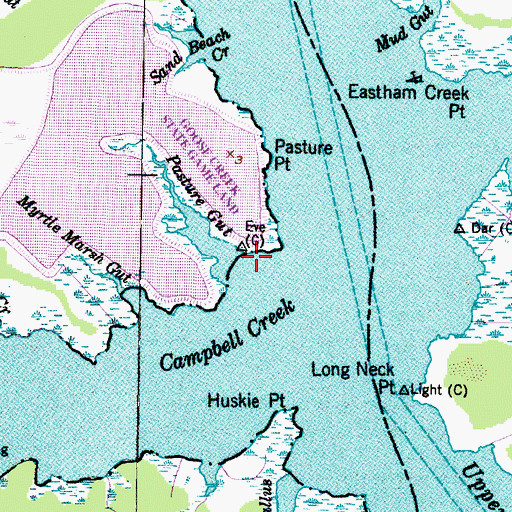 Topographic Map of Pasture Gut, NC