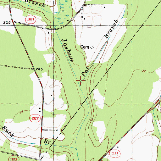 Topographic Map of Pat Branch, NC