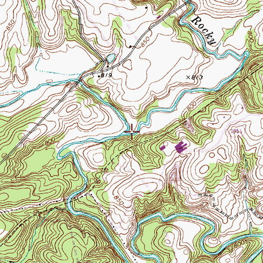 Topographic Map of Patterson Creek, NC