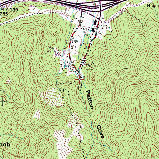 Topographic Map of Patton Cove, NC