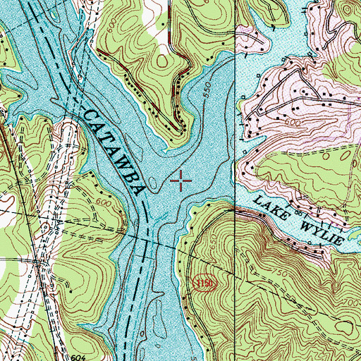 Topographic Map of Paw Creek, NC