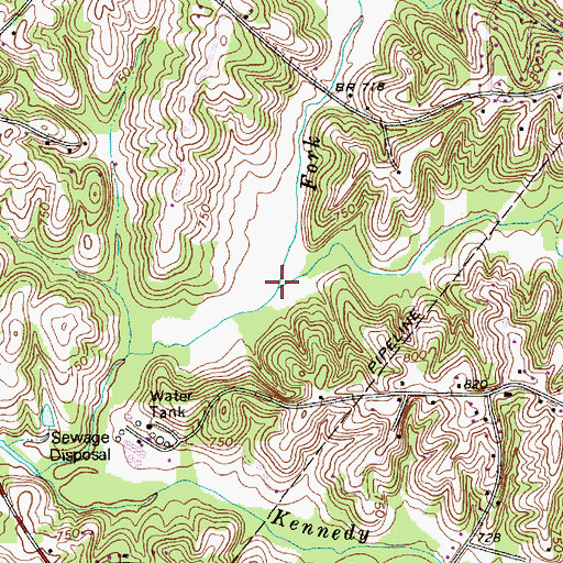 Topographic Map of Payne Creek, NC