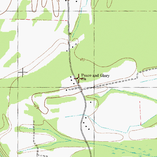 Topographic Map of Peace and Glory Church, NC