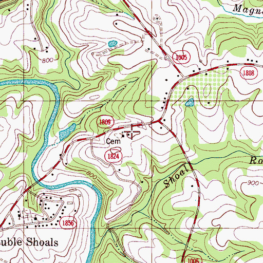 Topographic Map of Peelers School, NC