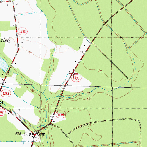 Topographic Map of Penderlea Homesteads, NC