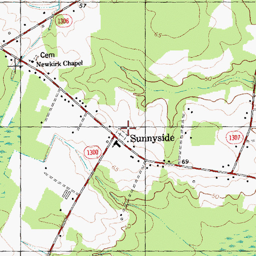 Topographic Map of Penile Church, NC