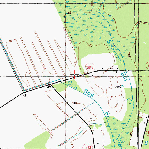 Topographic Map of Peniten Bridges, NC