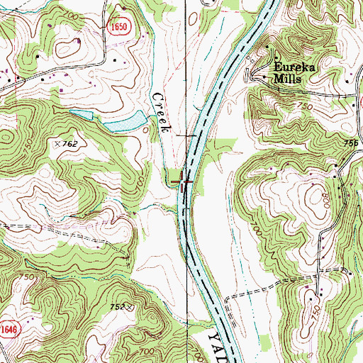 Topographic Map of Peoples Creek, NC