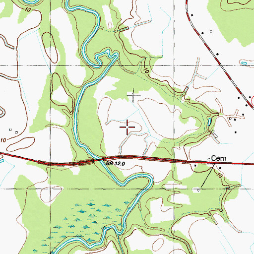 Topographic Map of Perry Bridge, NC