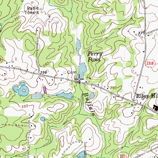Topographic Map of Perry Pond, NC
