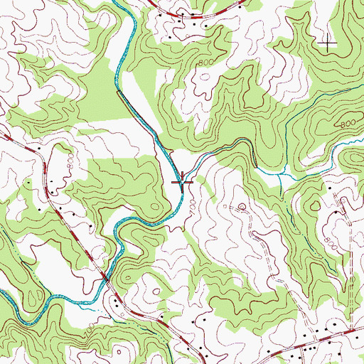 Topographic Map of Persimmon Creek, NC