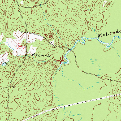 Topographic Map of Persimmon Glade Branch, NC