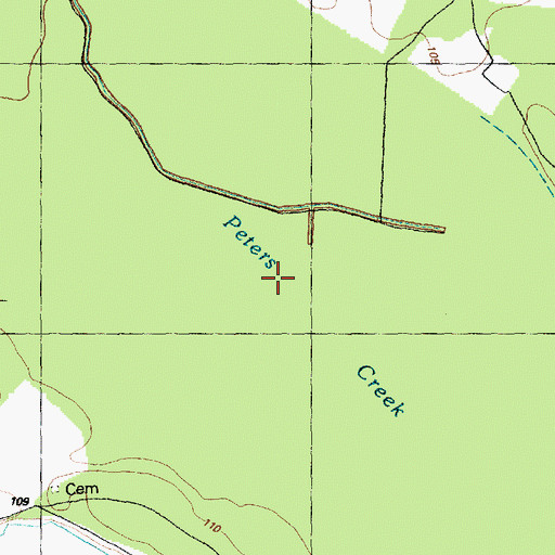 Topographic Map of Peters Creek Bay, NC