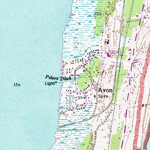 Topographic Map of Peters Ditch, NC