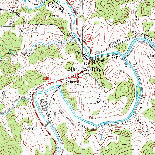 Topographic Map of Phoenix Church, NC