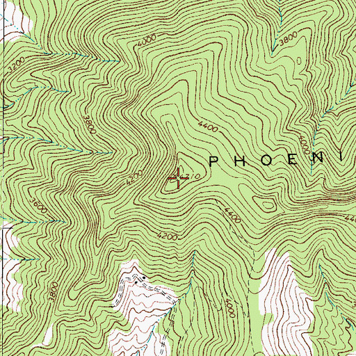 Topographic Map of Phoenix Mountain, NC