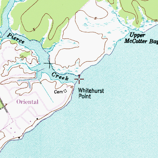 Topographic Map of Pierce Creek, NC