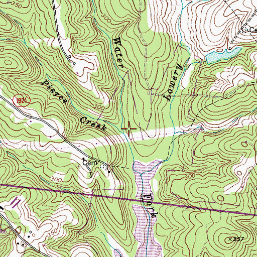 Topographic Map of Pierce Creek, NC