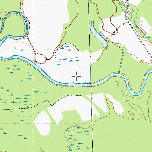 Topographic Map of Pierce's Ferry, NC
