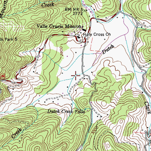 Topographic Map of Pigeonroost Creek, NC