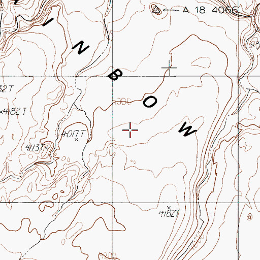 Topographic Map of Rainbow Plateau, AZ