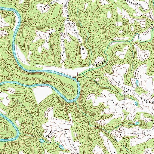 Topographic Map of Pilot Creek, NC