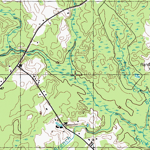 Topographic Map of Pinch Gut Creek, NC