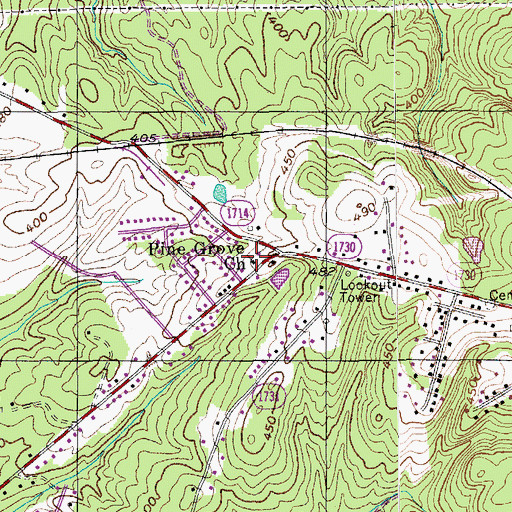 Topographic Map of Pine Grove Church, NC