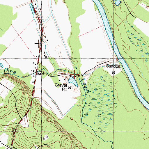 Topographic Map of Pine Level Branch, NC