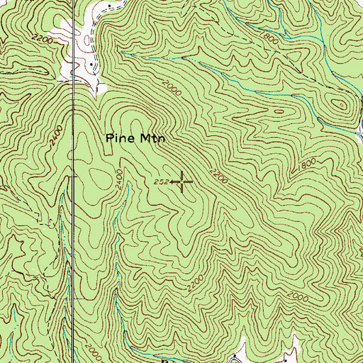 Topographic Map of Pine Mountain, NC