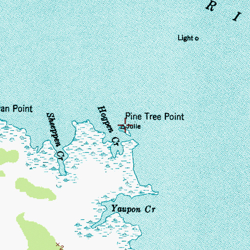 Topographic Map of Pine Tree Point, NC