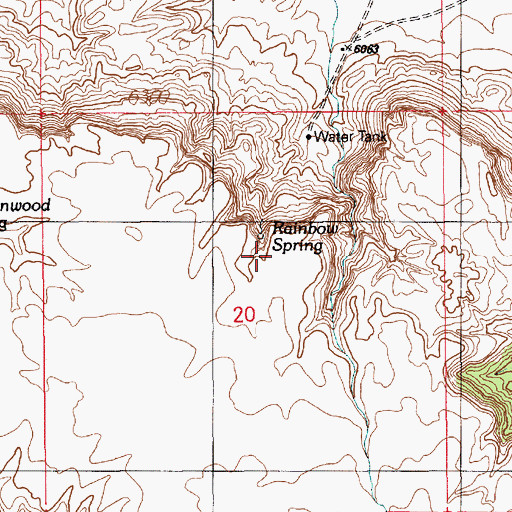 Topographic Map of Rainbow Spring, AZ