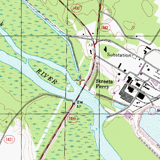 Topographic Map of Pinetree Creek, NC