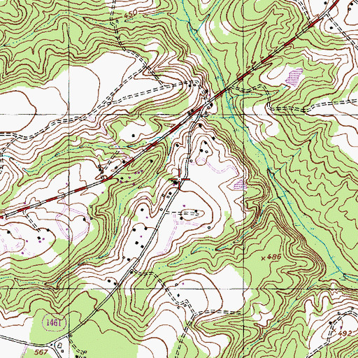 Topographic Map of Piney Grove Church, NC