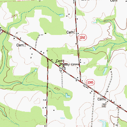 Topographic Map of Piney Grove Church, NC