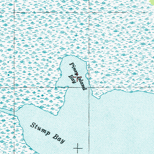 Topographic Map of Piney Island Bay, NC