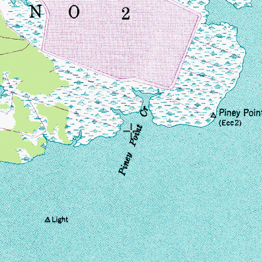 Topographic Map of Piney Point Creek, NC