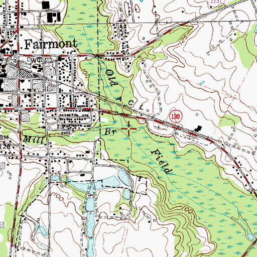 Topographic Map of Pitman Mill Branch, NC