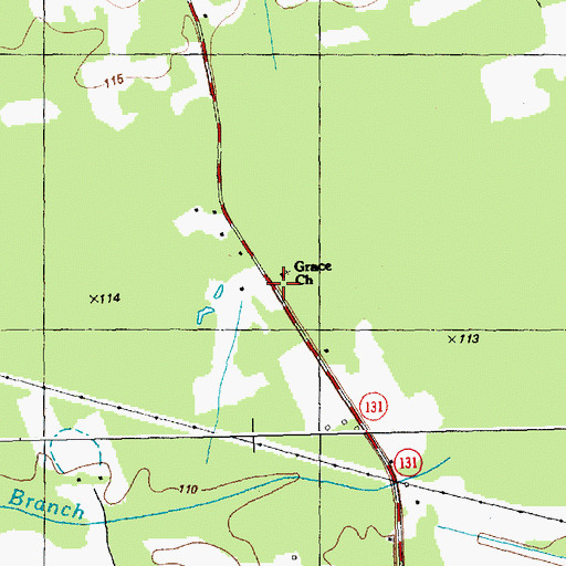 Topographic Map of Pitman Road Mission, NC