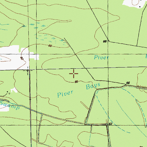 Topographic Map of Piver Bays, NC