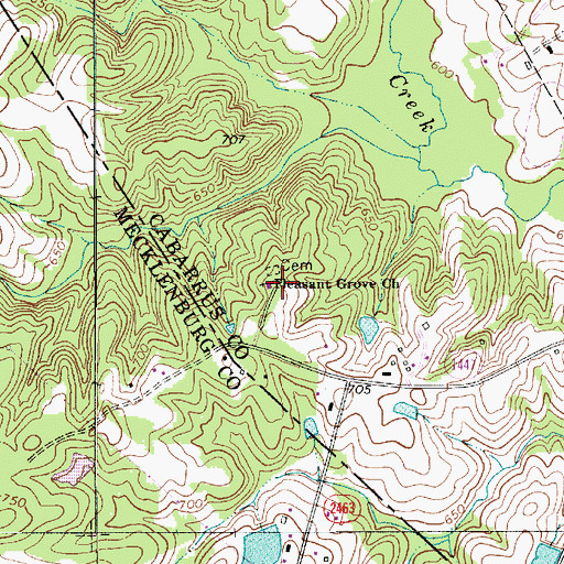 Topographic Map of Pleasant Grove Church, NC