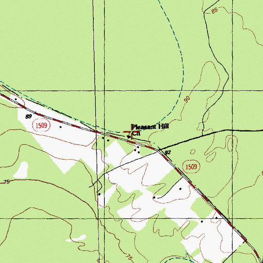 Topographic Map of Pleasant Hill Church, NC