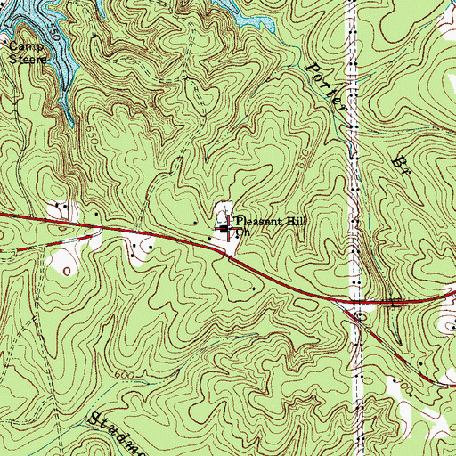 Topographic Map of Pleasant Hill Church, NC