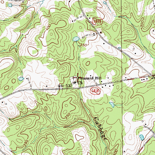 Topographic Map of Pleasant Hill Church, NC