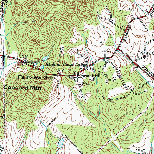 Topographic Map of Pleasant Hill Church, NC