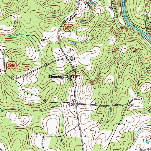 Topographic Map of Pleasant Hill Church, NC