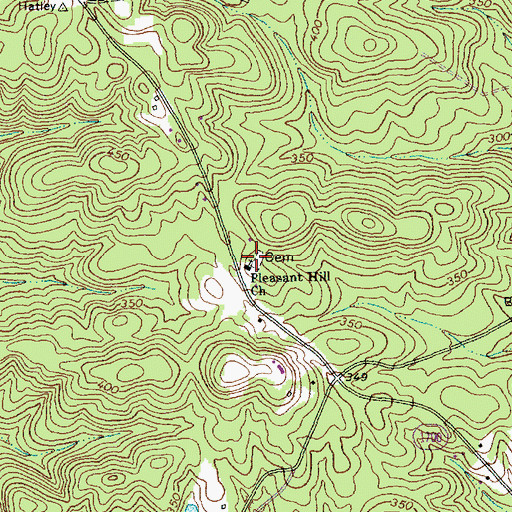 Topographic Map of Pleasant Hill Church, NC