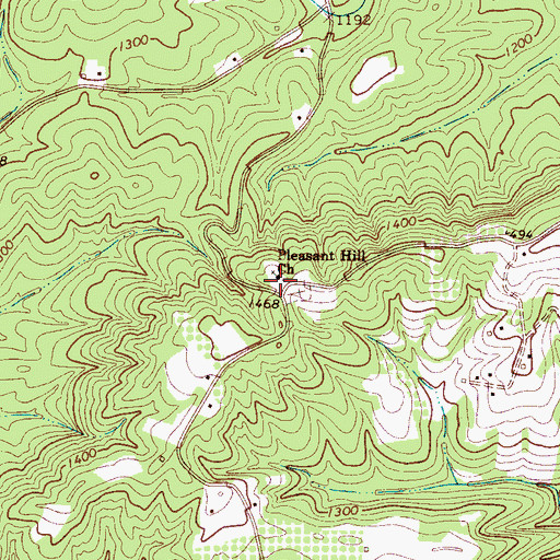 Topographic Map of Pleasant Hill Church, NC